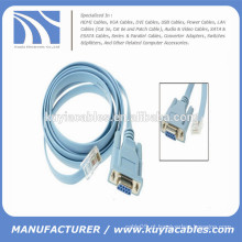 RJ45 para DB9 Female Console Rollover Cable Connector